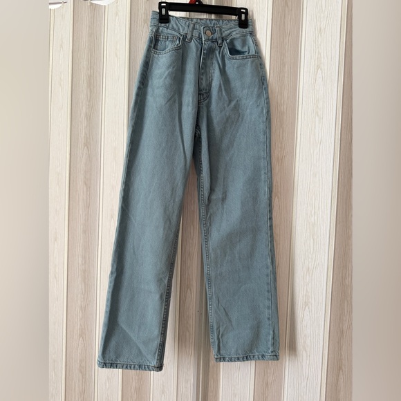 SHEIN Denim - Vintage-Style High Waisted Light Wash Jeans, Size XXS